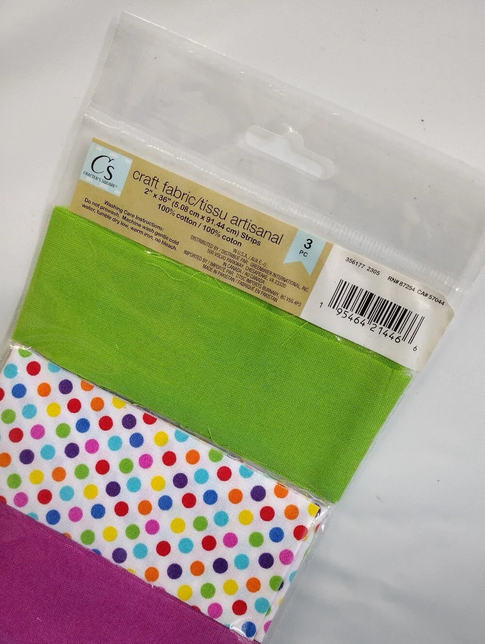 Lot Of 10 Cotton Craft Fabric Strips Pack - 3 pc